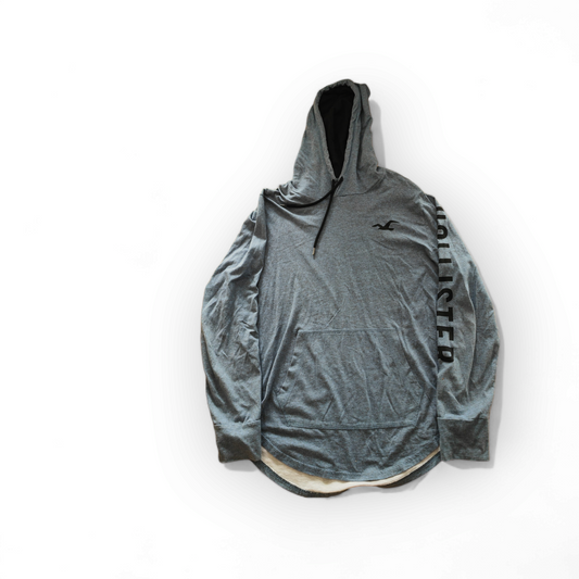 Hollister Lightweight Pullover Hoodie, Blue, Size Medium