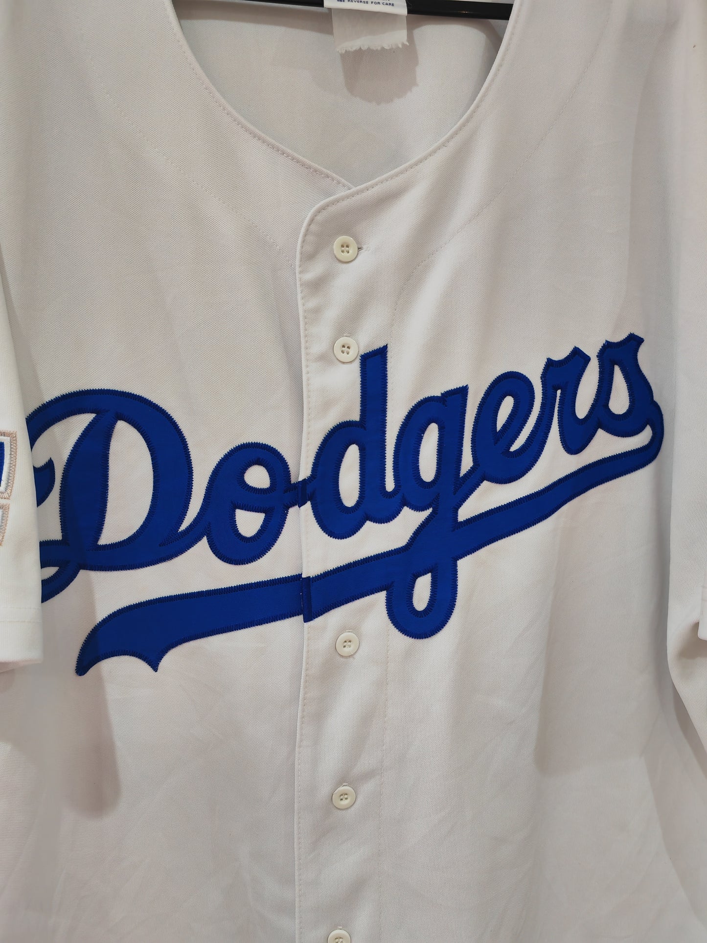 Majestic Los Angeles Dodgers MLB Jersey, White, Size L/XL