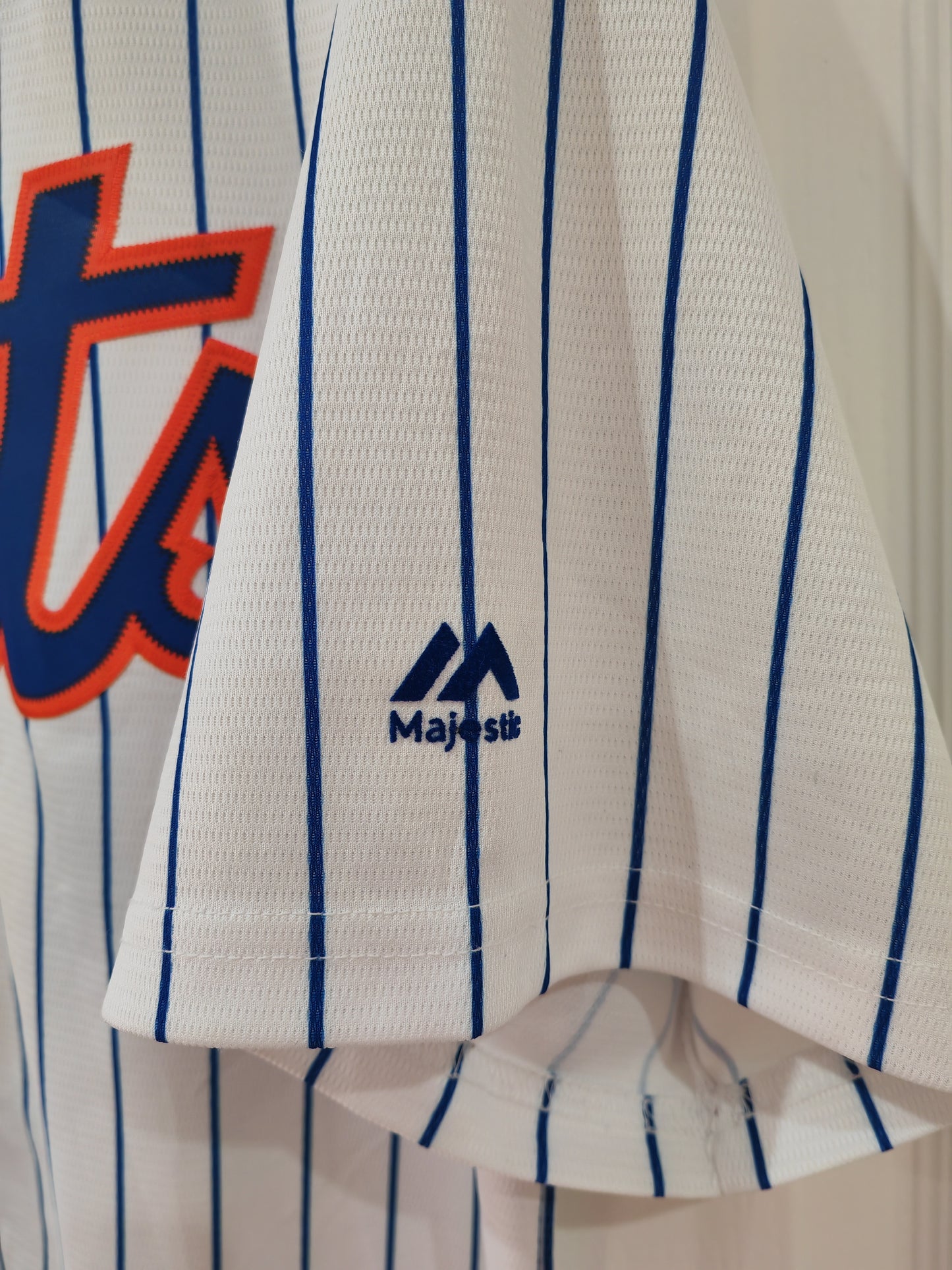 Majestic New York Mets MLB Jersey, White, Size Small
