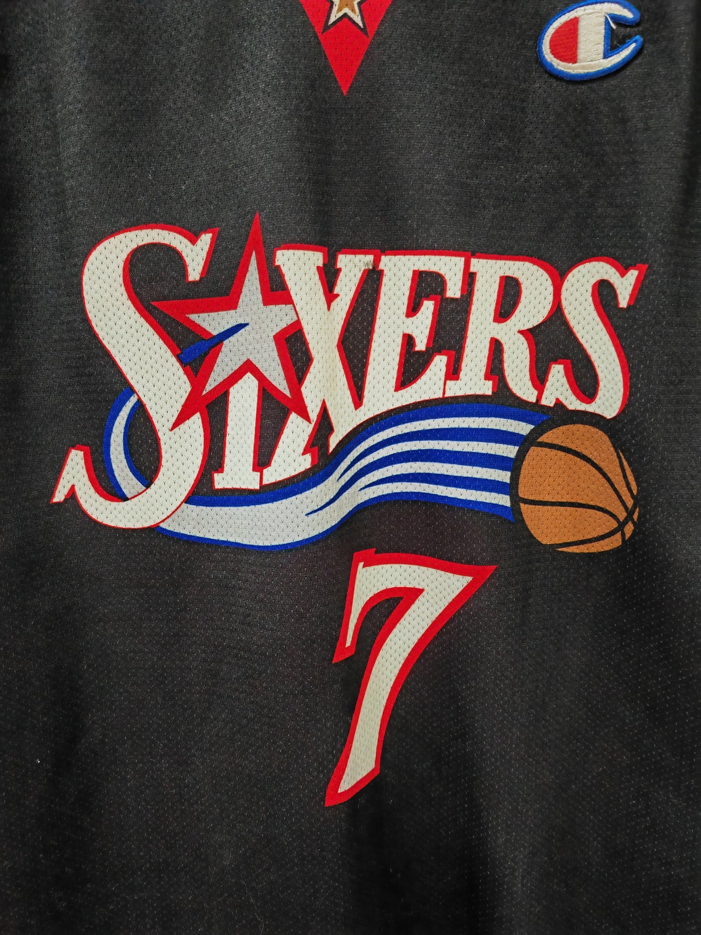 Youth Champion Philadelphia 76ers NBA Jersey, #7 Miller, Black, Size L 11-12Y