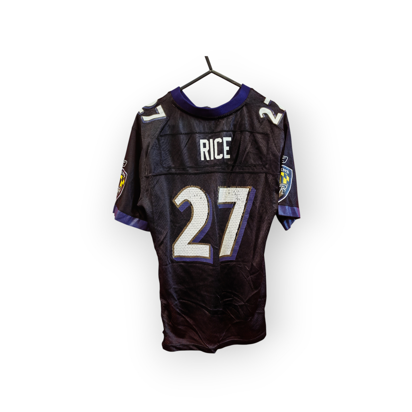 Youth Reebok Baltimore Ravens NFL Jersey, #27 Rice, Black, Size YL