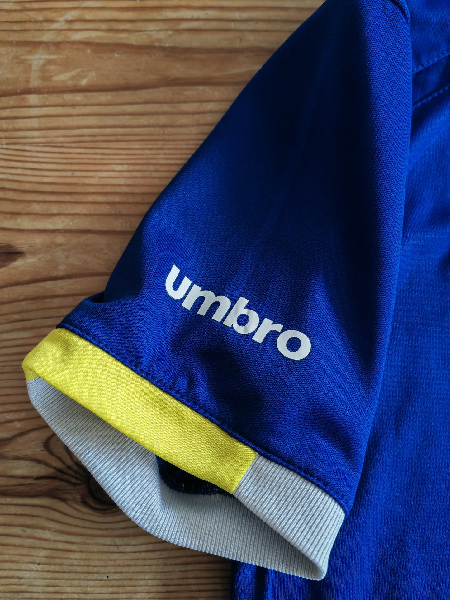 Youth Umbro Everton FC Short Sleeve Football Shirt, Blue, Size YM