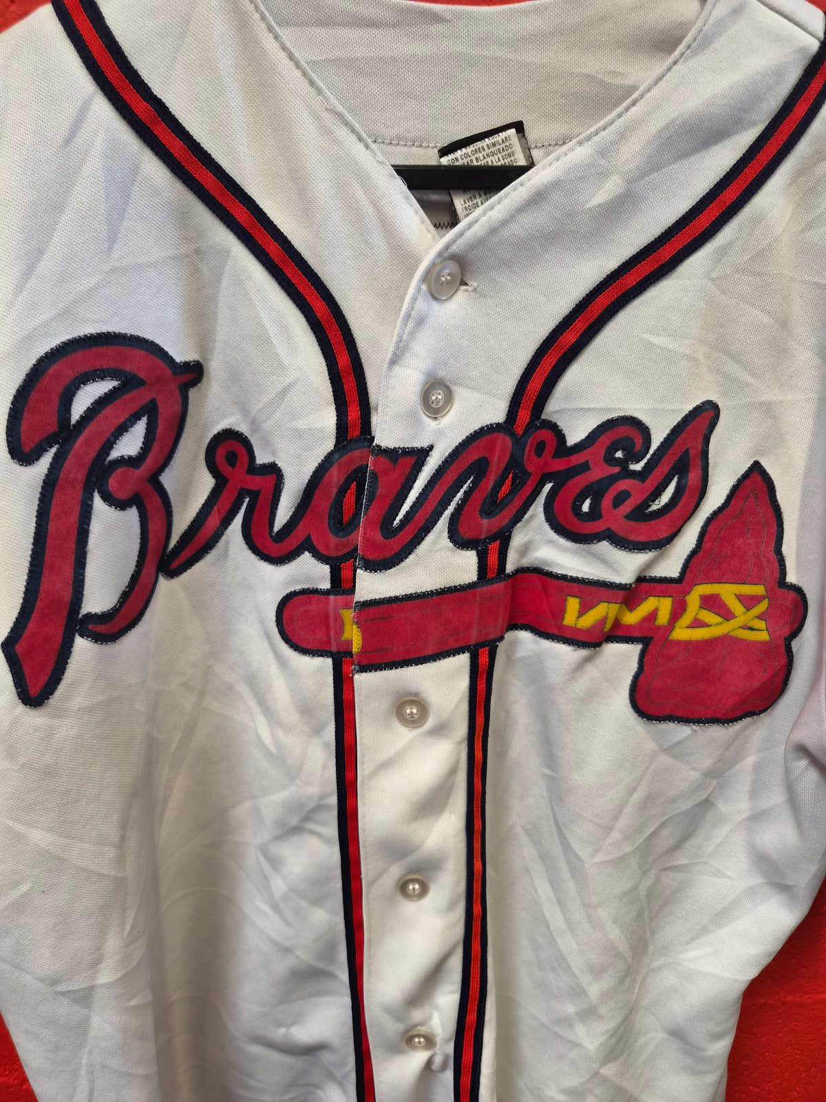 Majestic Atlanta Braves MLB Baseball Jersey, #8 Upton, White, Size Medium