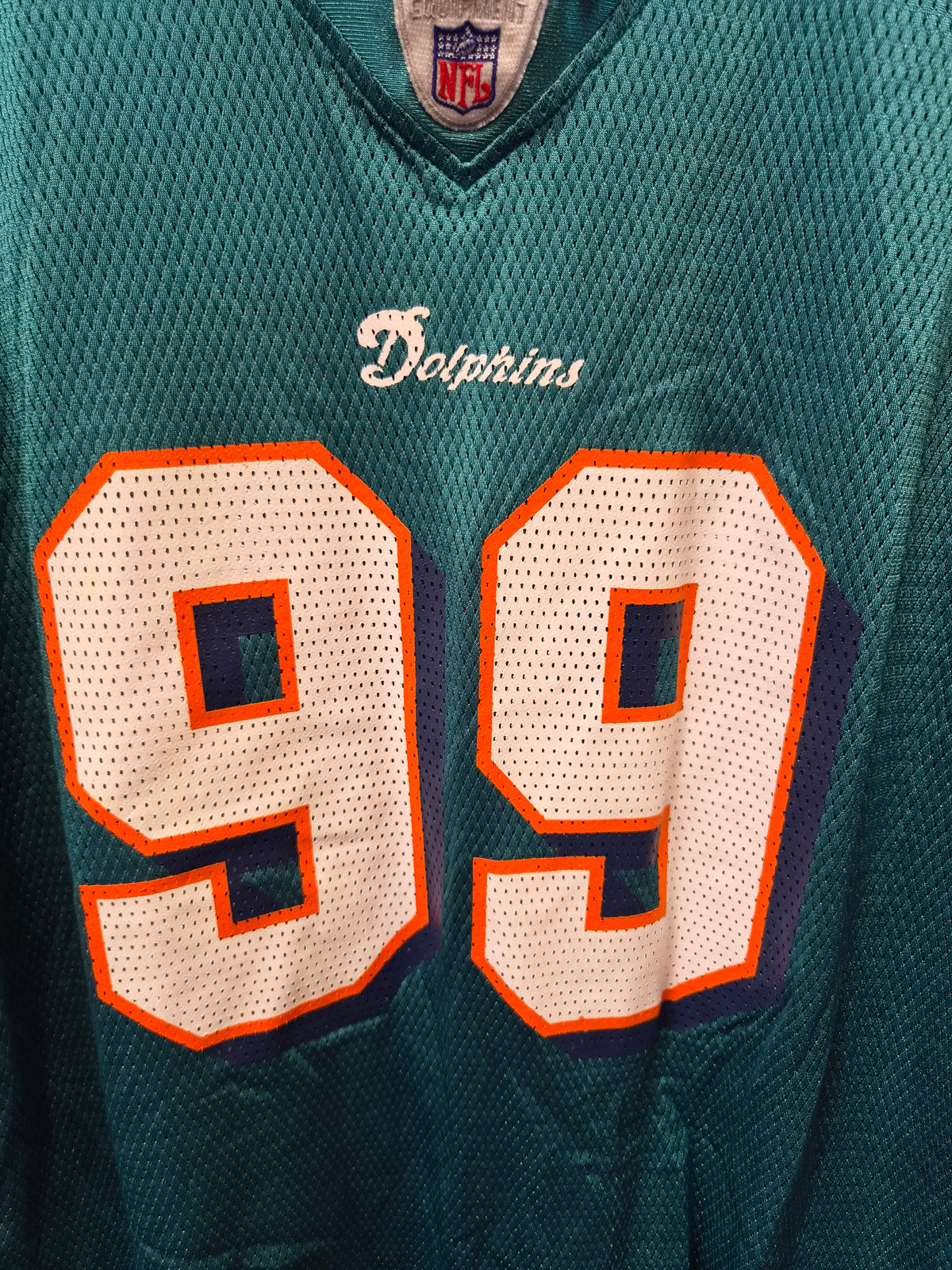 Reebok Miami Dolphins NFL Jersey, #99 Taylor, Aqua, Size XXL