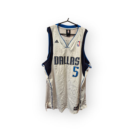 Adidas Dallas Mavericks NBA Jersey, #5 Howard, White, Size XXL +2 Length