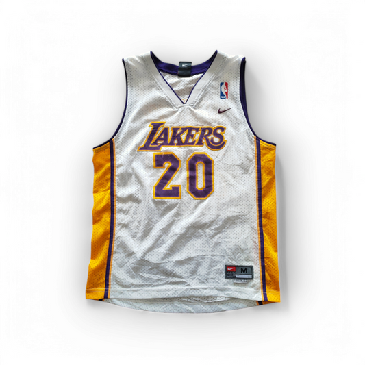 Youth Nike Los Angeles Lakers NBA Jersey, #20 Payton, White, Size YM +2 Length