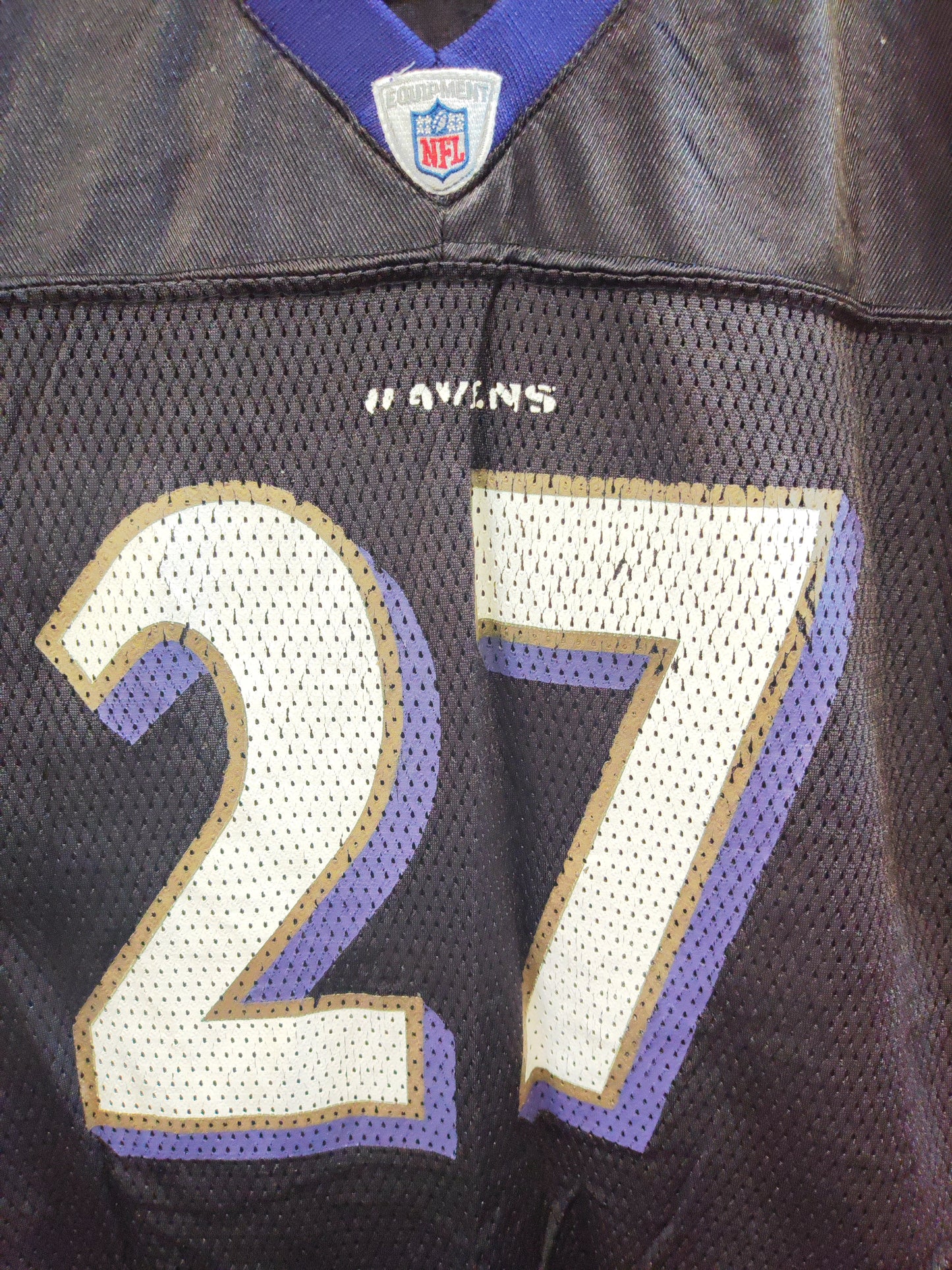 Youth Reebok Baltimore Ravens NFL Jersey, #27 Rice, Black, Size YL