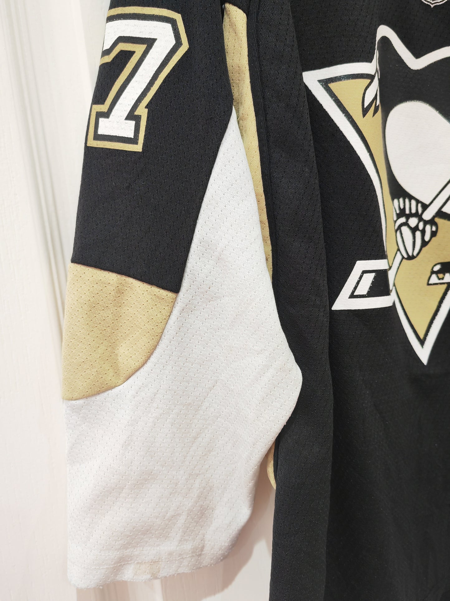 Youth Reebok Pittsburgh Penguins NHL Jersey, #87 Crosby, Black, Size YL/XL