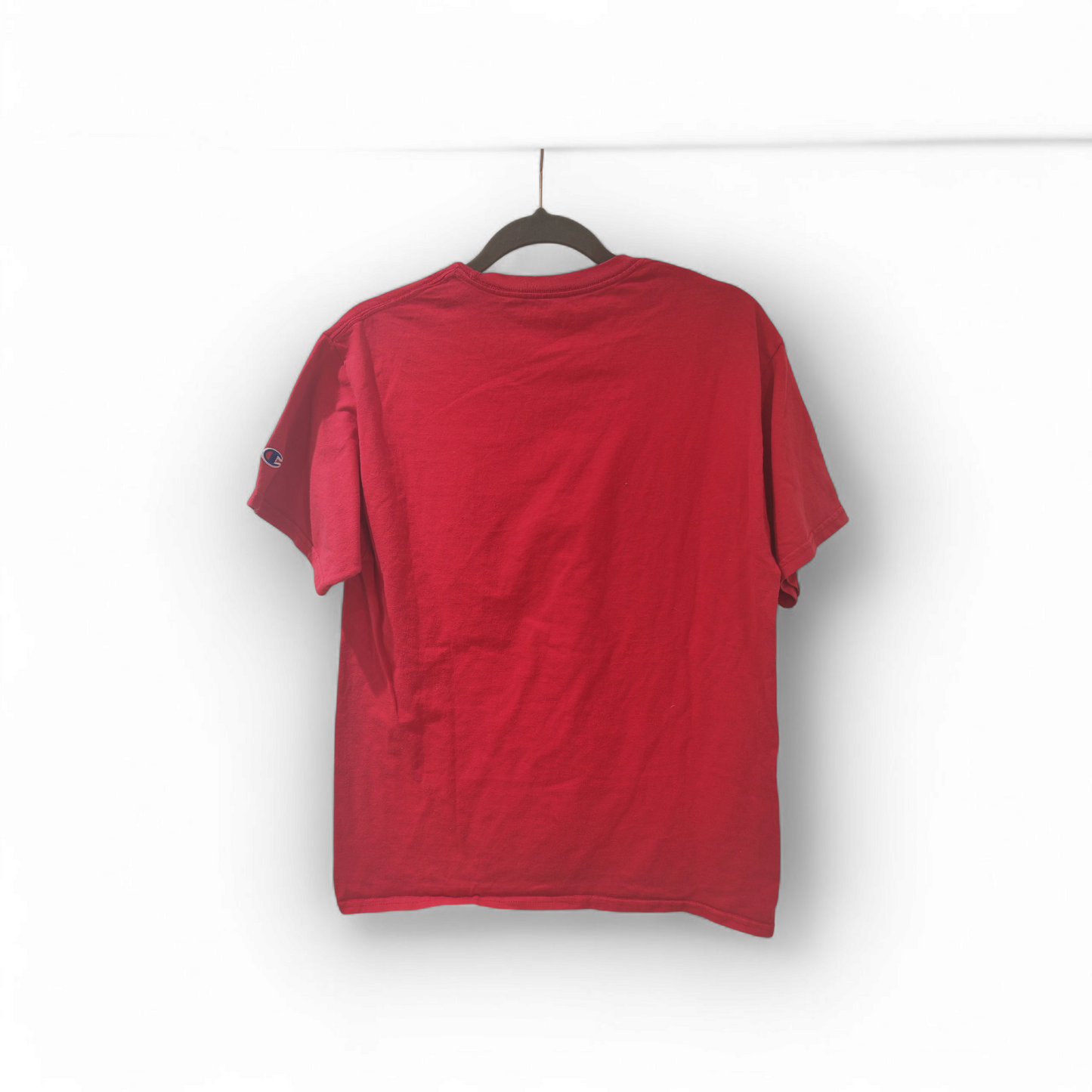 Champion Plain Short Sleeve T Shirt, Red, Size Medium