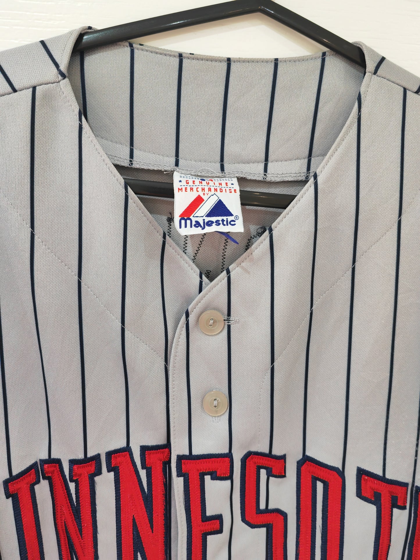 Majestic Minnesota Twins MLB Jersey, #33 Morneau, Grey, Size XL/XXL