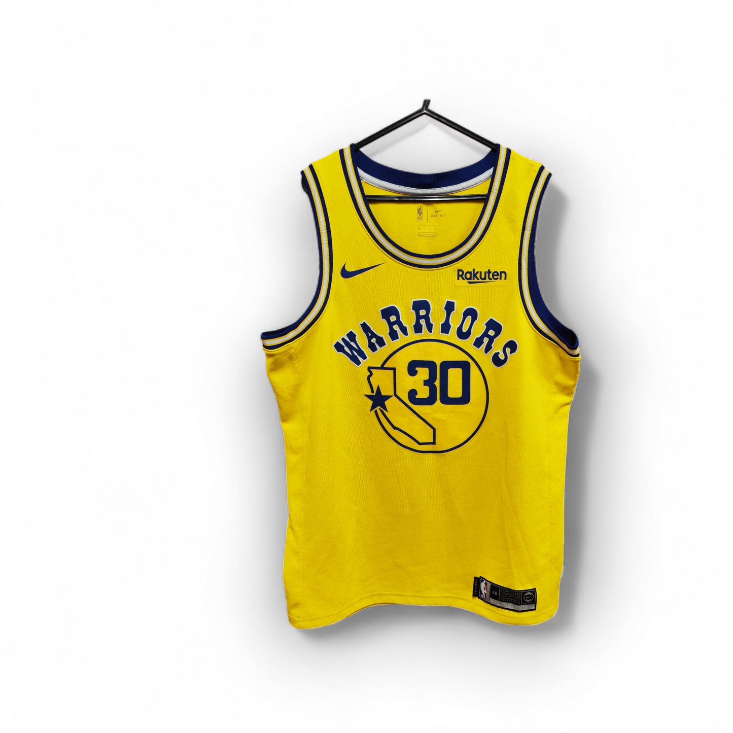 Nike Golden State Warriors NBA Jersey, #30 Curry, Yellow, Size Large