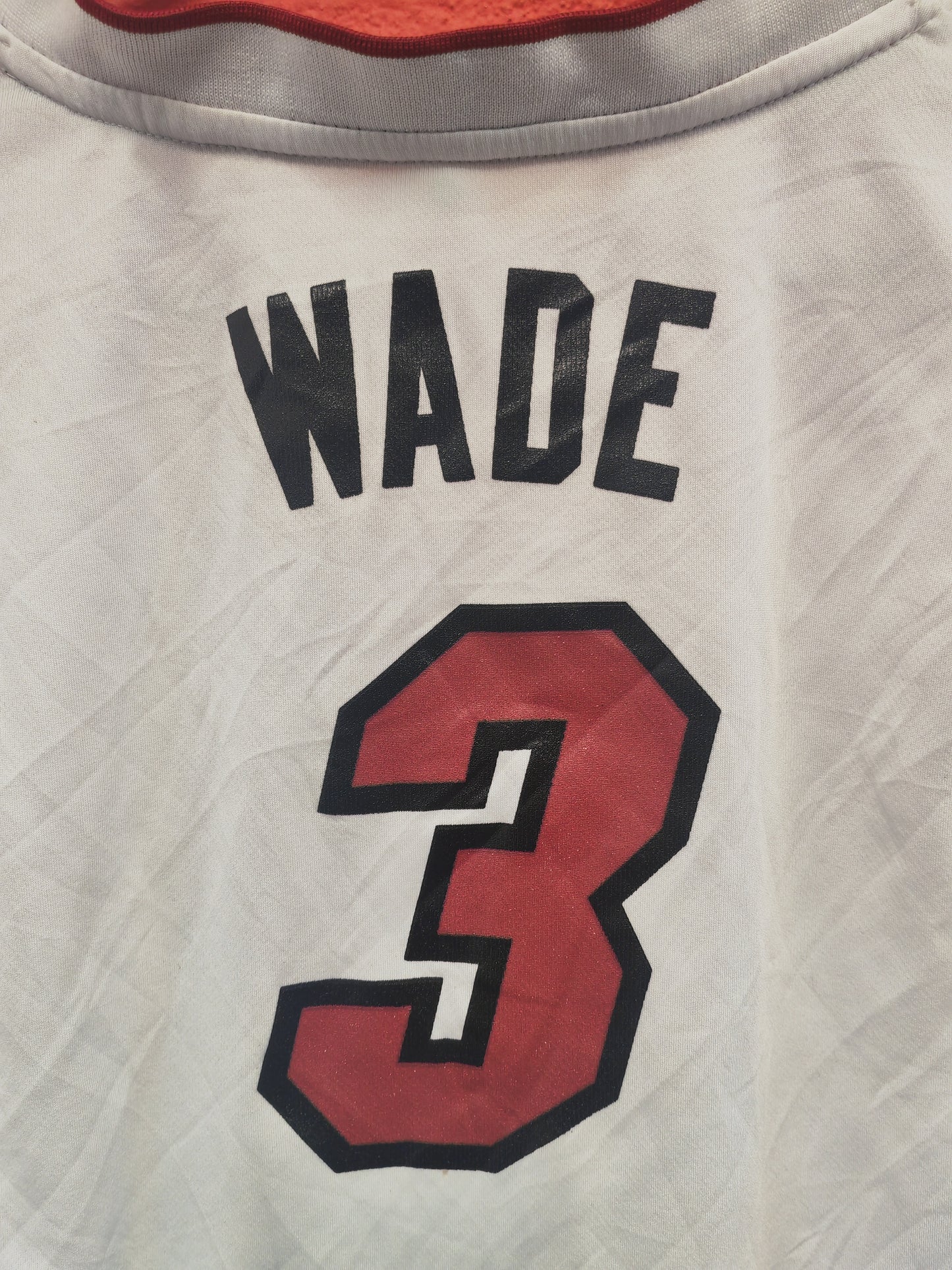 Youth Adidas Miami Heat NBA Jersey, #3 Wade, White, Size YL