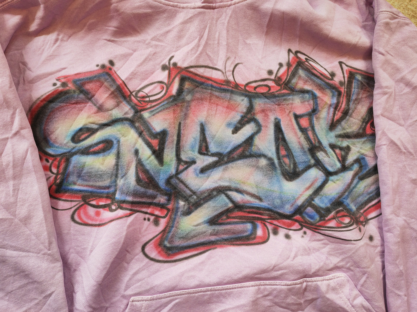 Pro Club Graffiti Graphic Pullover Hoodie, Purple, Size 4XL