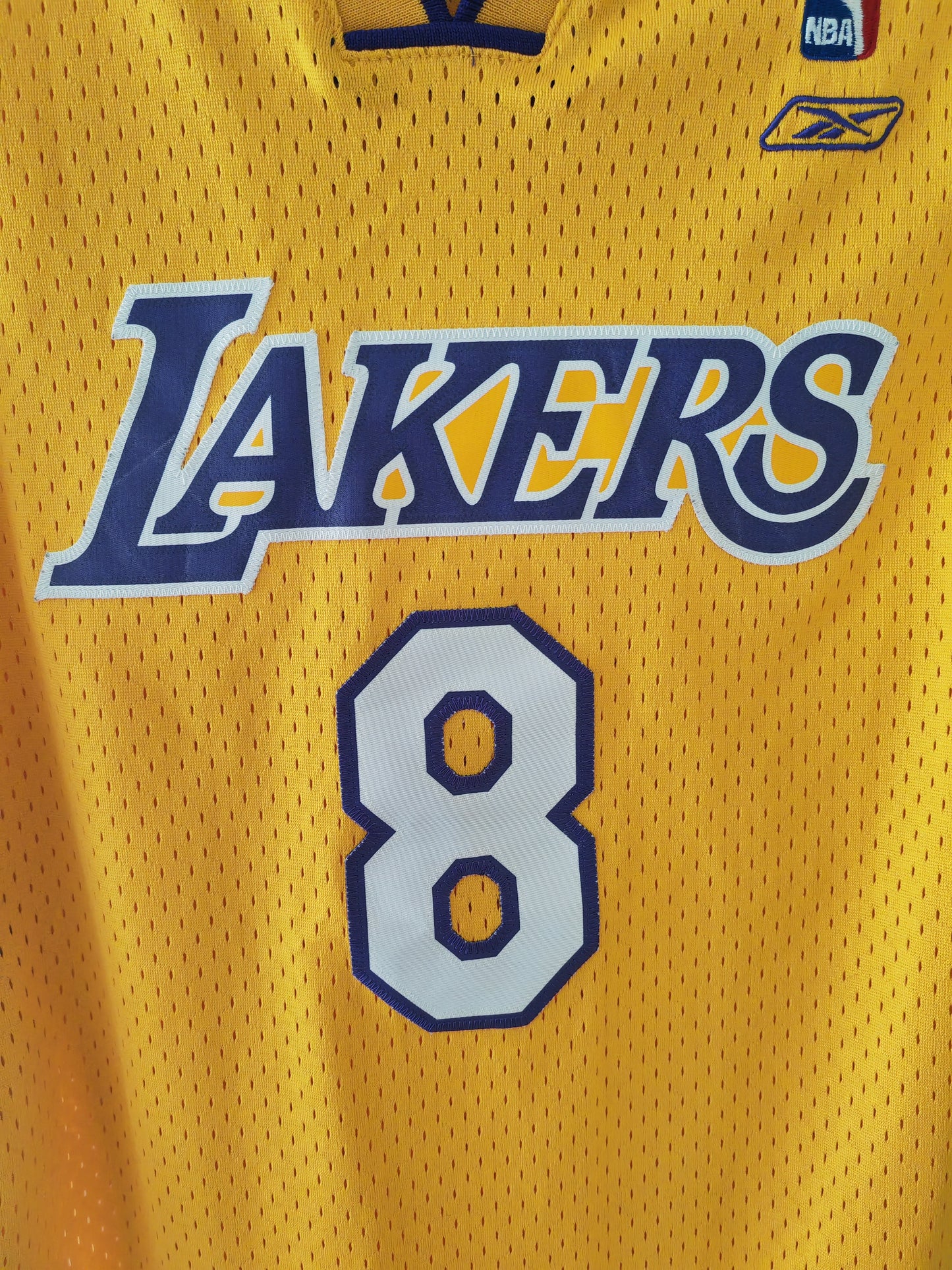 Youth Reebok Los Angeles Lakers NBA Jersey, #8 Bryant, Yellow, Size Youth Large