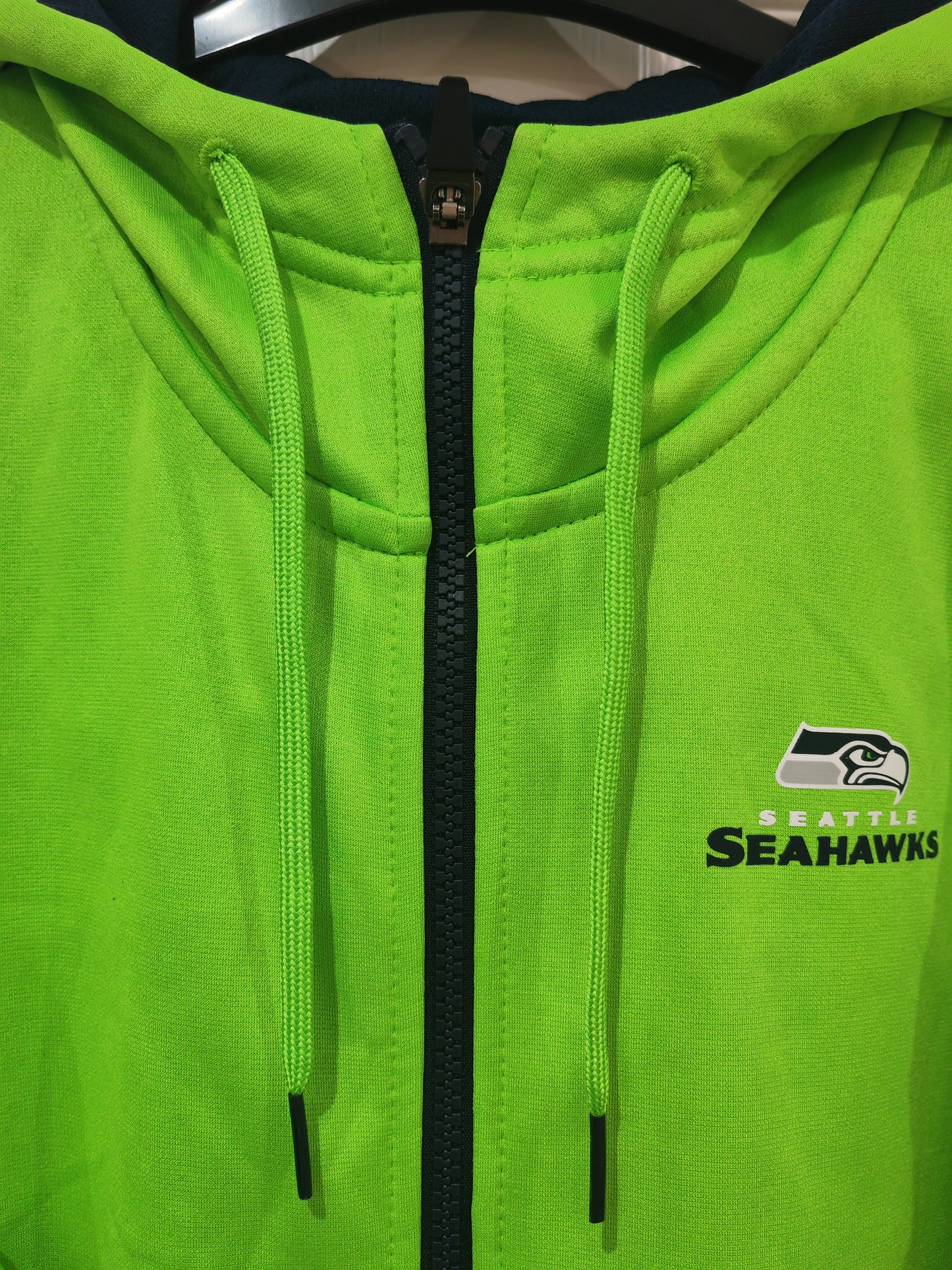 Nike Seattle Seahawks On-field Full Zip Hoodie, green, size Medium