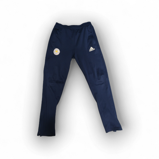 Youth Adidas Leicester City FC Tracksuit Bottoms, Navy Blue, Size 13-14 Years
