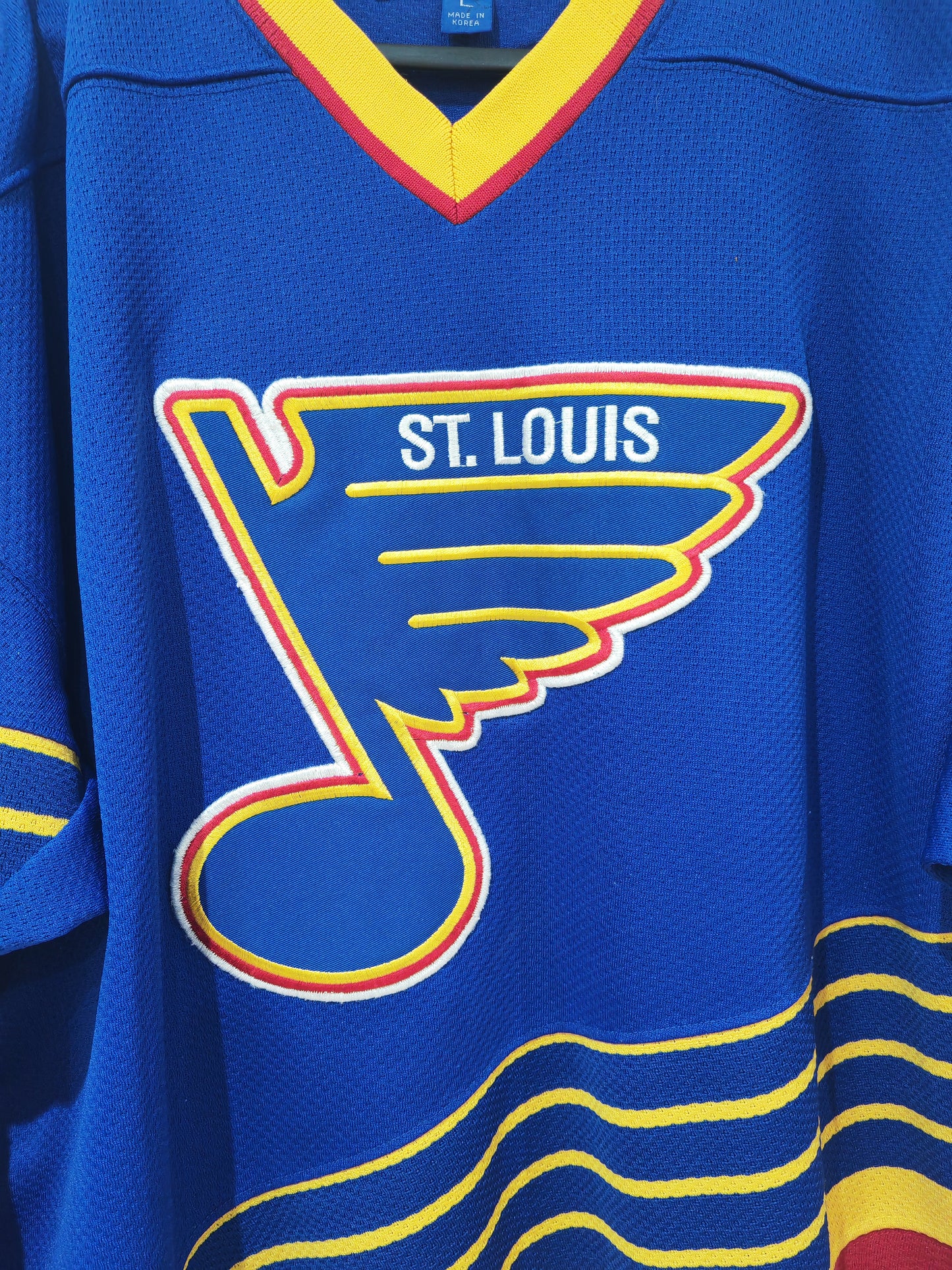 Youth Starter St Louis Blues NHL Hockey Jersey, Blue/Red, Size Youth Large