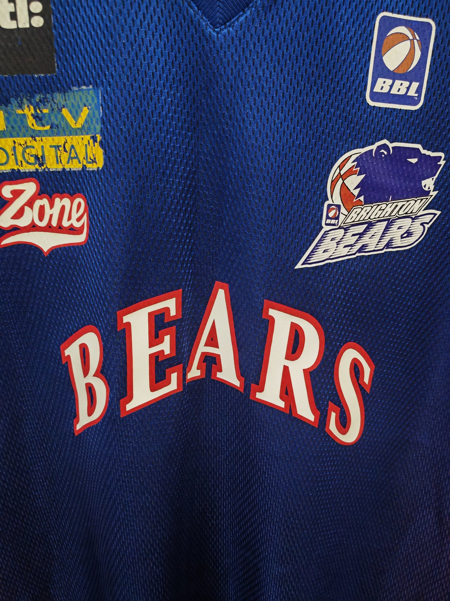 Unbranded Brighton Bears BBL Jersey, Blue, Size Medium