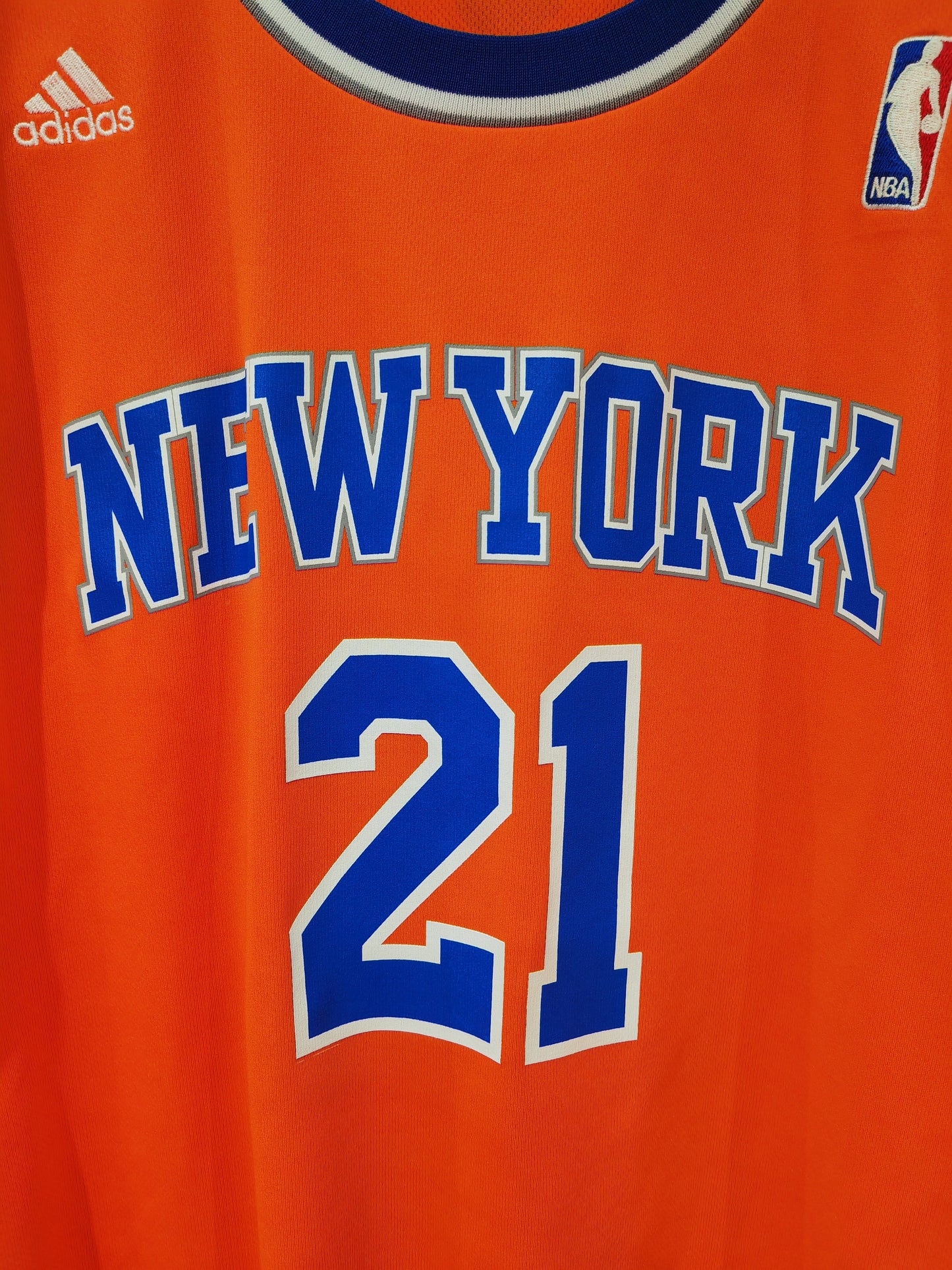 Adidas New York Knicks NBA Jersey, #21 Shumpert, Orange, Size Small