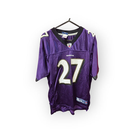 Youth Reebok Baltimore Ravens NFL Jersey, #27 Rice, Purple, Size YL