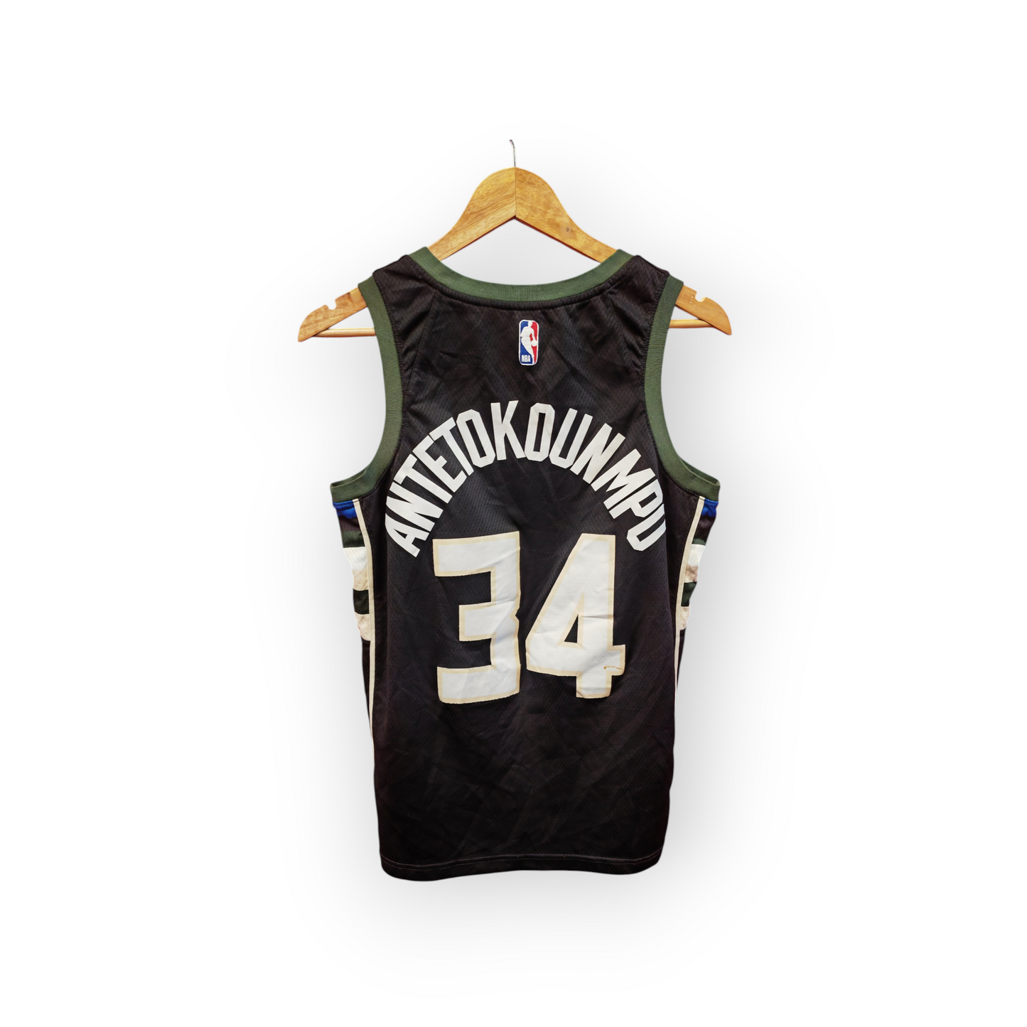 Nike Milwaukee Bucks NBA Jersey, #34 Antetokounmpo, Black, Size Medium