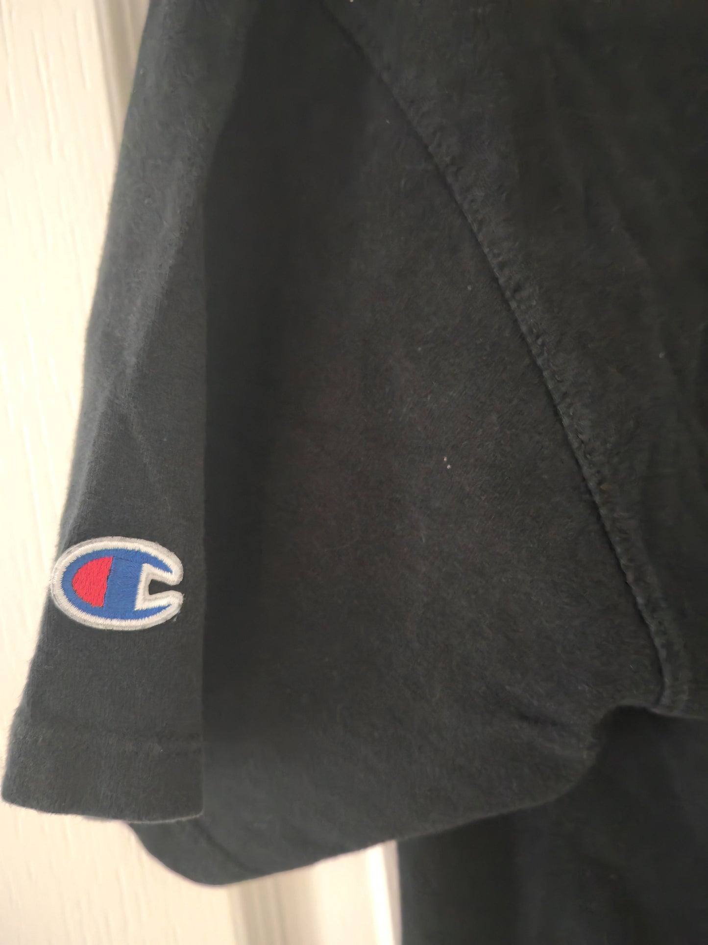 Champion Small Logo Short Sleeve T Shirt, Black, Size Medium