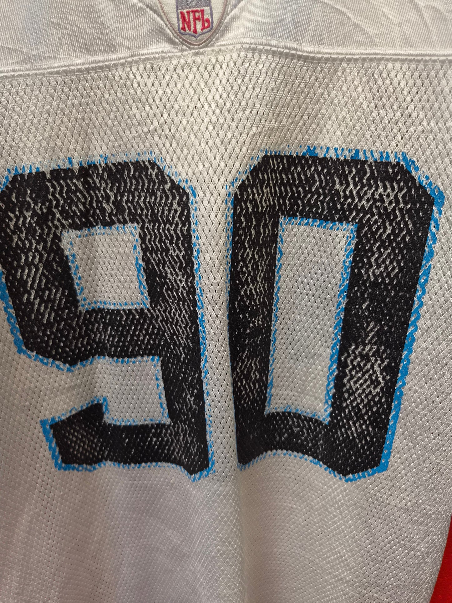 Reebok Carolina Panthers NFL Jersey, #90 Peppers, White, Size Large