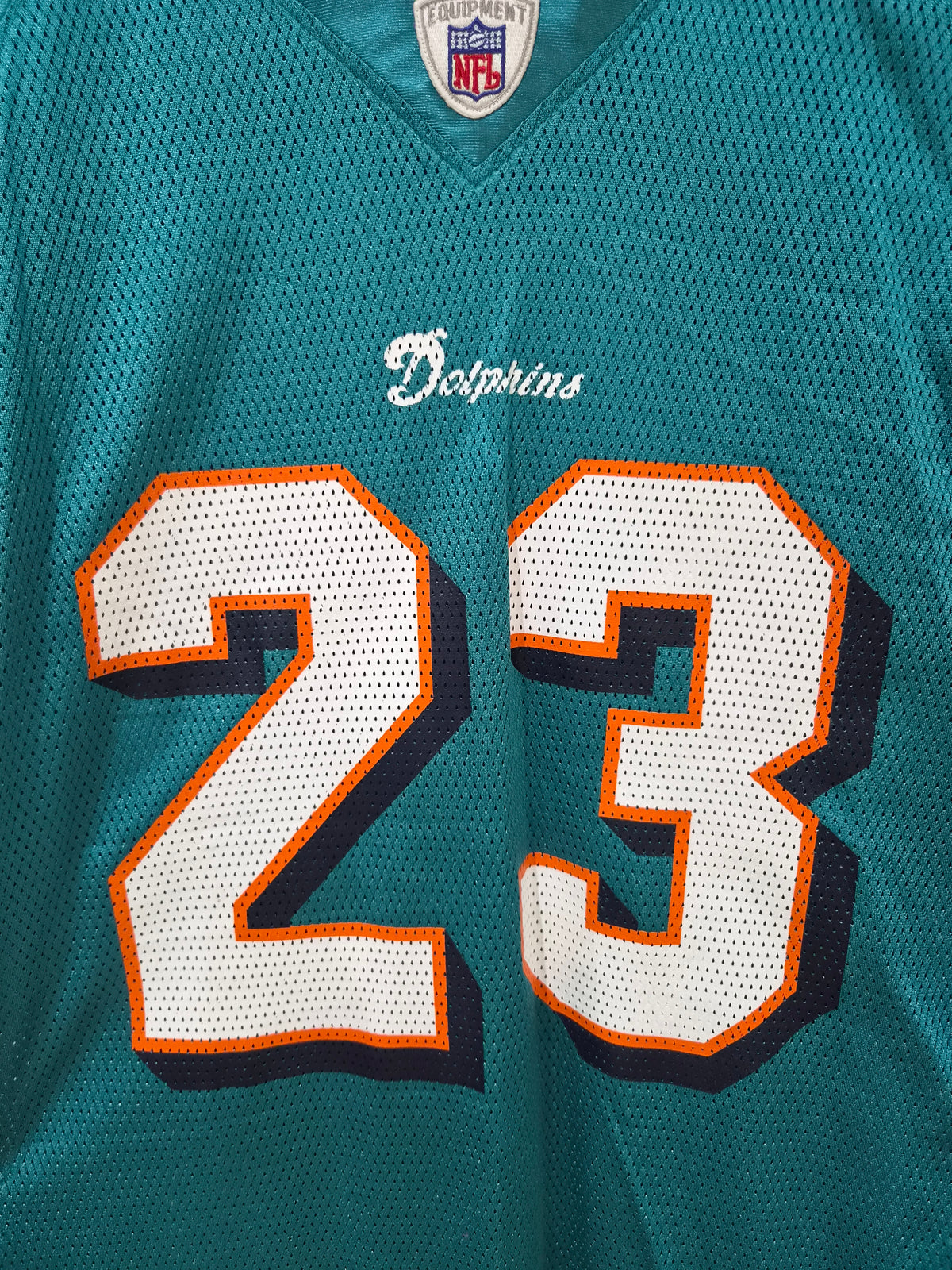 Reebok Miami Dolphins NFL Jersey, #23 Brown, Turquoise, Size XL