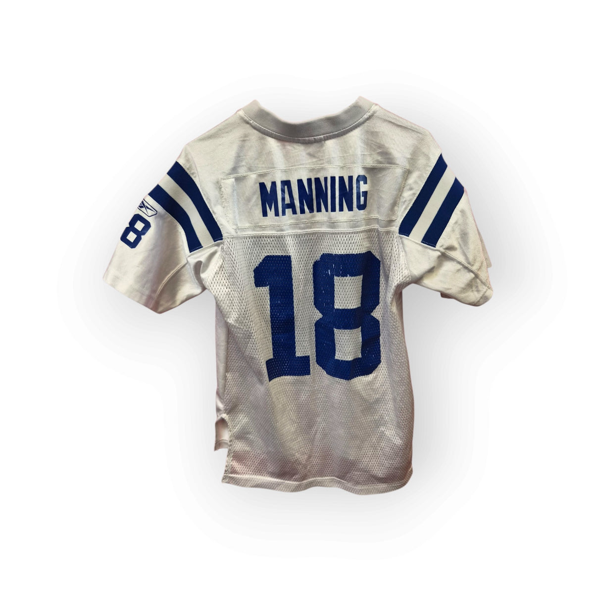 Youth Reebok Indianapolis Colts NFL Jersey, #18 Manning, White, Size YM