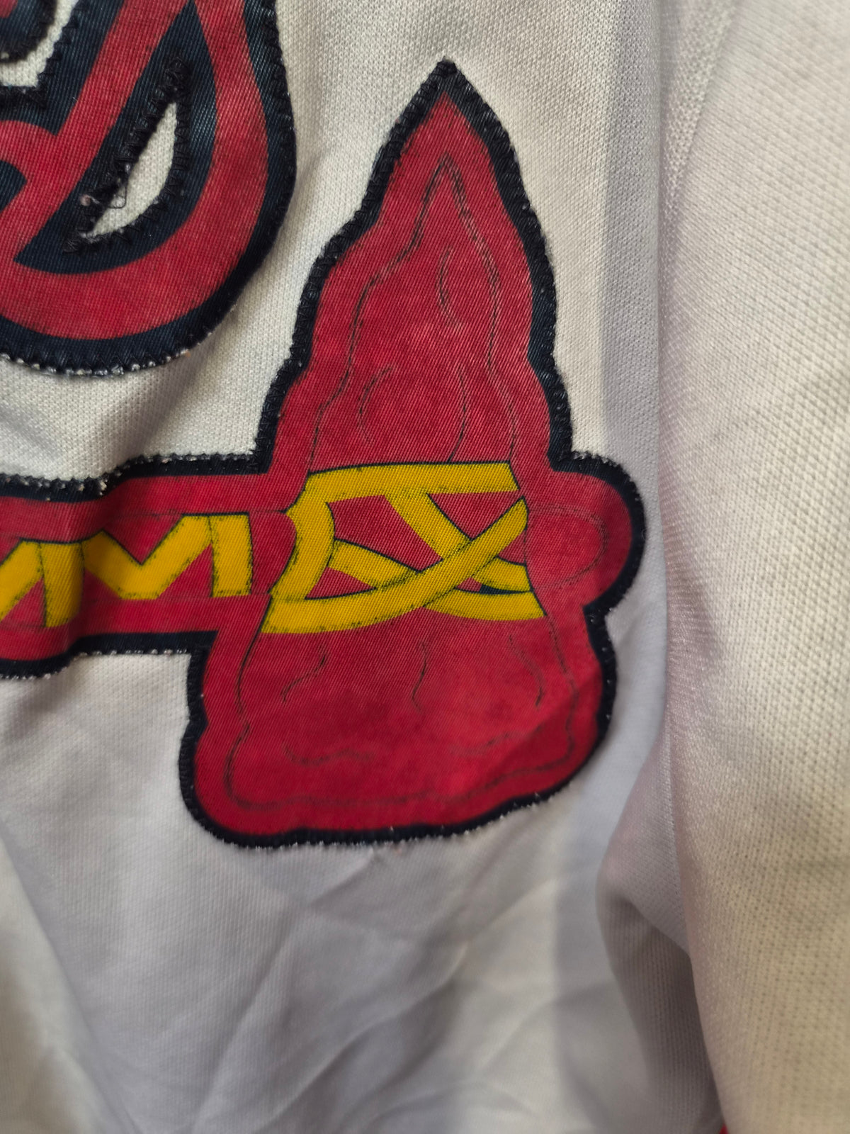 Majestic Atlanta Braves MLB Baseball Jersey, #8 Upton, White, Size Medium