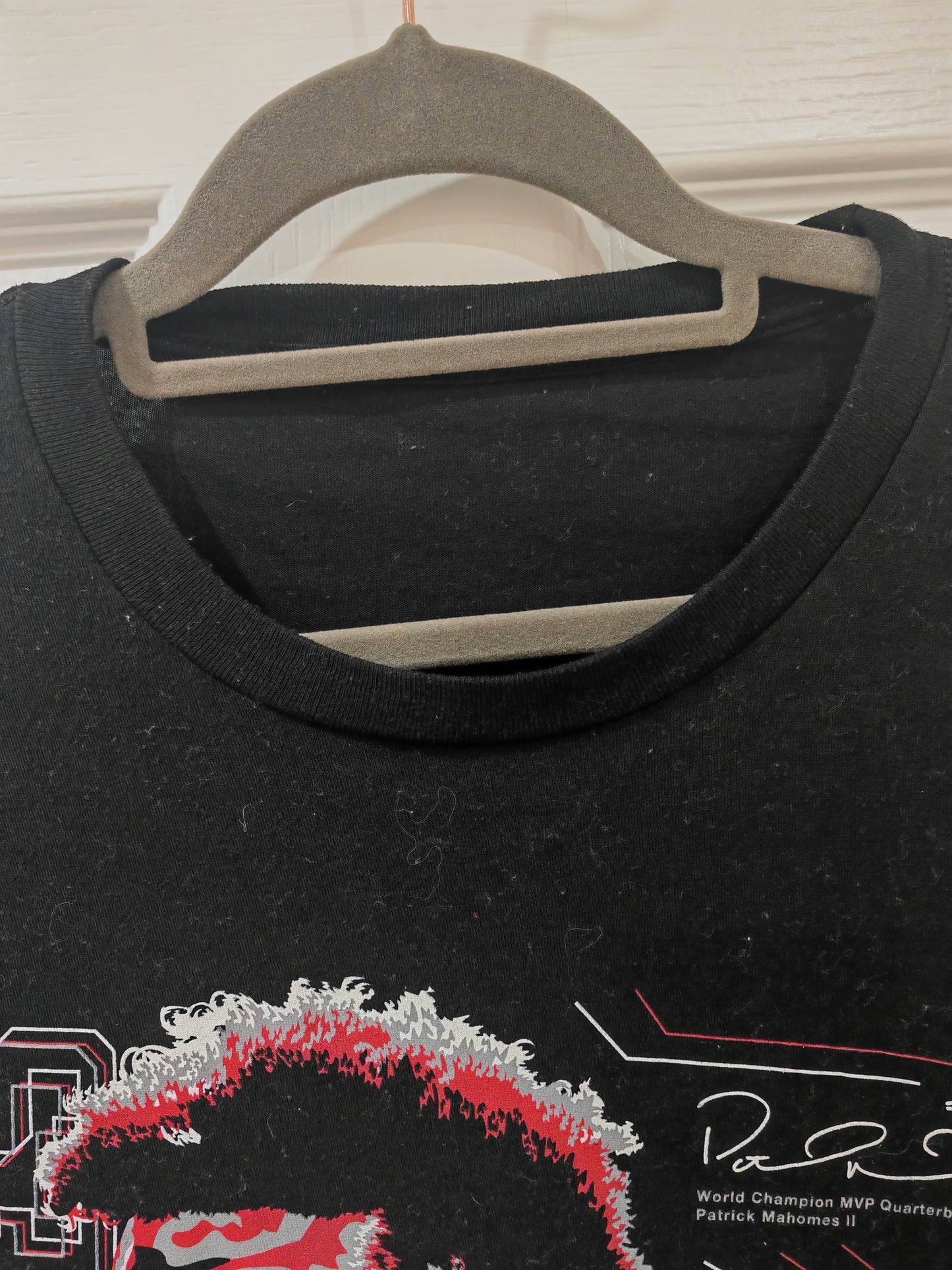 Unbranded Patrick Mahomes NFL Shirt Sleeve T Shirt, Black, Size Large
