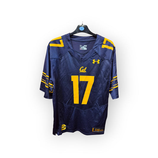 Under Armour California Bears NCAA Football Jersey, #17, Navy, Size Medium