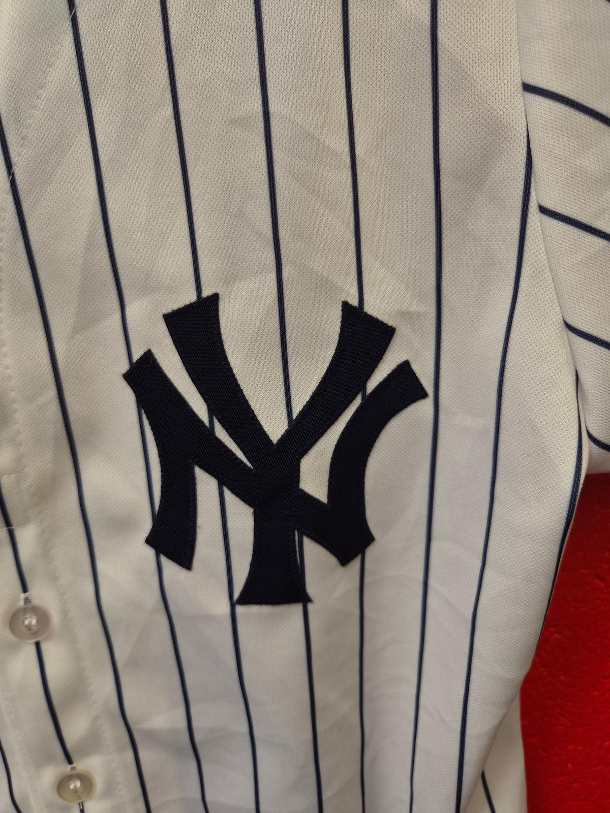 Women's Majestic New York Yankees MLB Baseball Jersey, #2 Jeter, Size Medium
