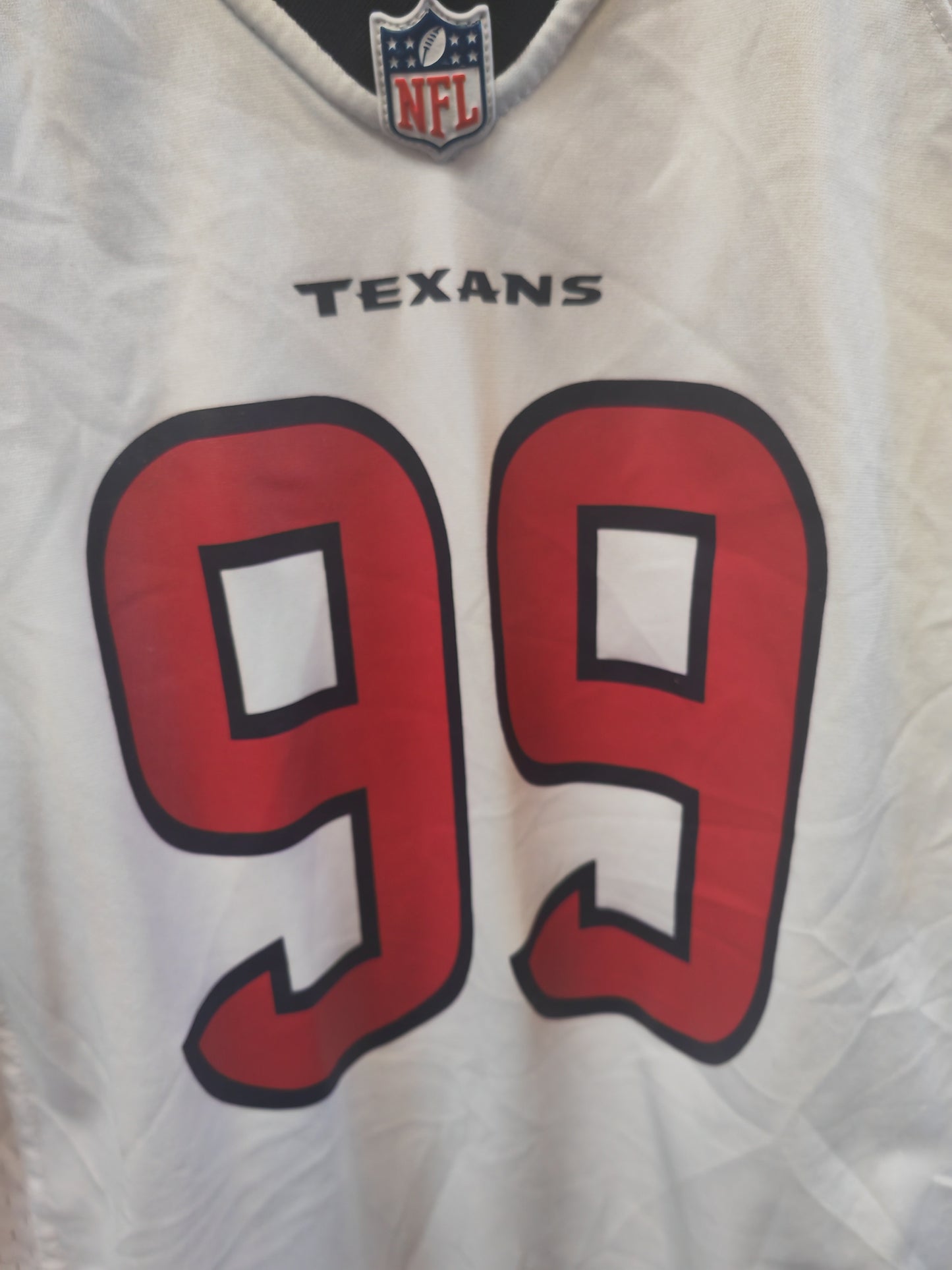 Youth Nike Houston Texans NFL Jersey, #99 Watt, White, Size YL