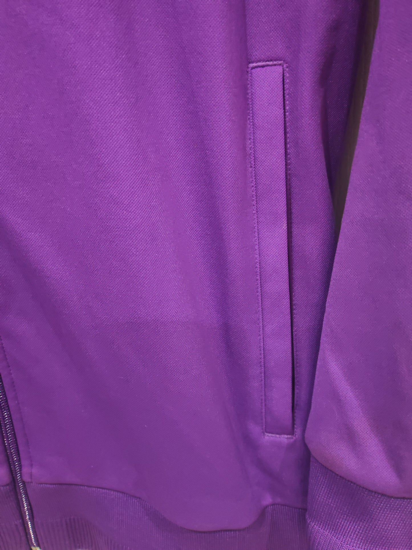 Adidas Real Madrid Full Zip Tracksuit Top, Purple, Size Medium