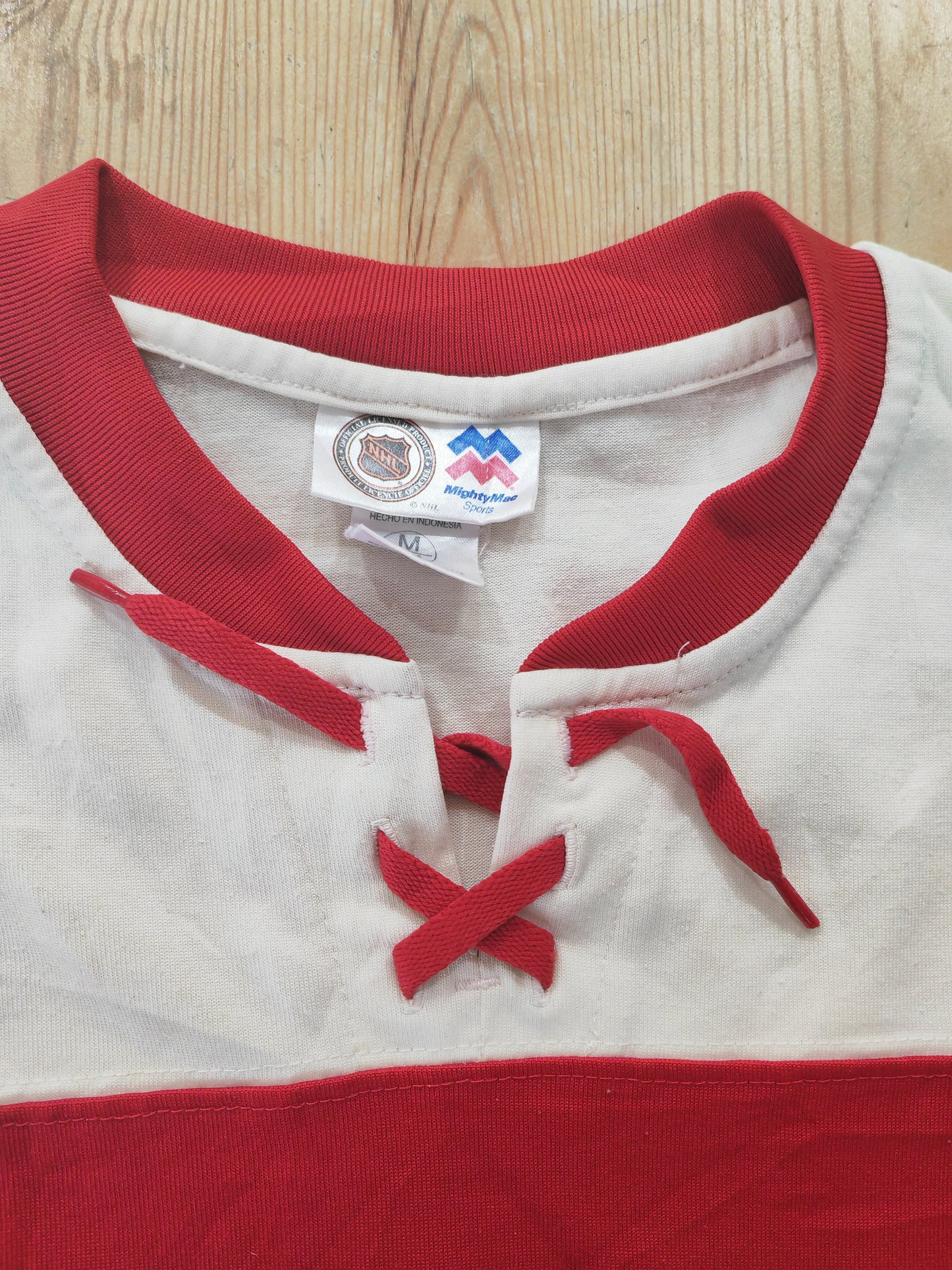Women's NHL Chicago Blackhawks Long Sleeve T Shirt, Red/Off White, Size M 12-14