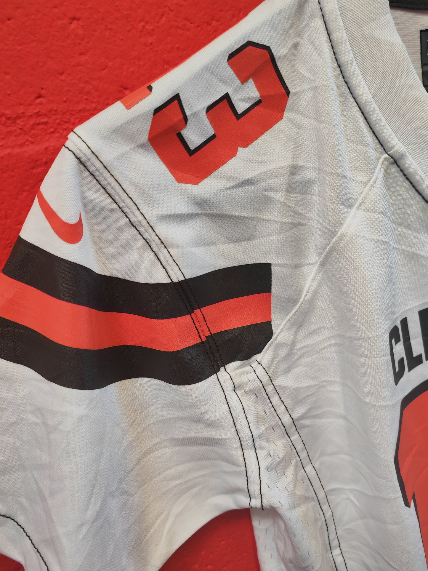 Youth Nike Cleveland Browns NFL Jersey, #13 Beckham Jr, White, Size YM