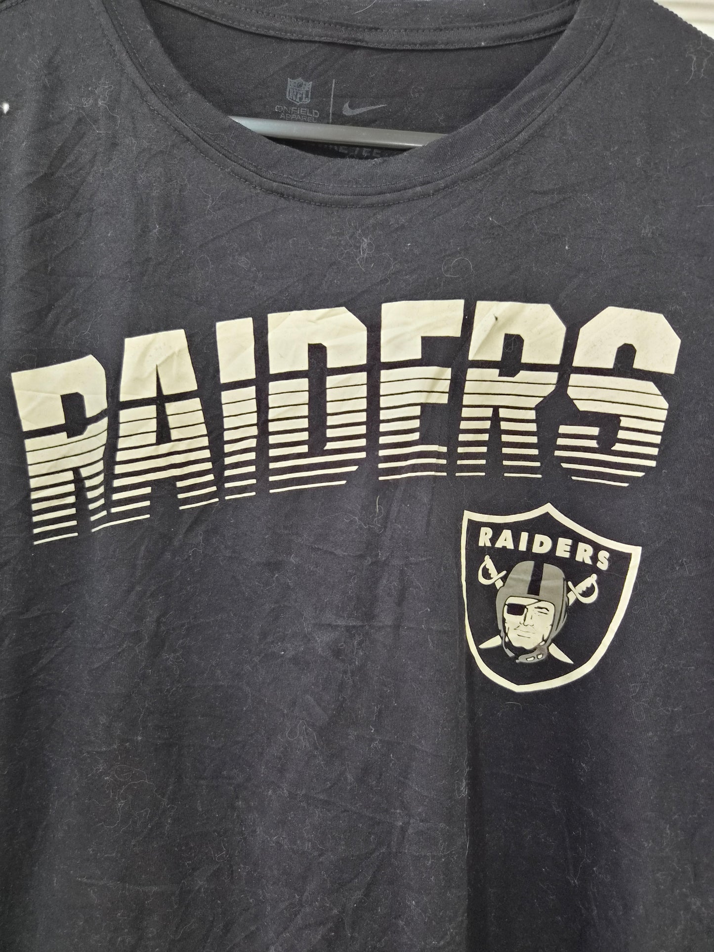 Nike Las Vegas Raiders NFL Short Sleeve T Shirt, Black, Size Large