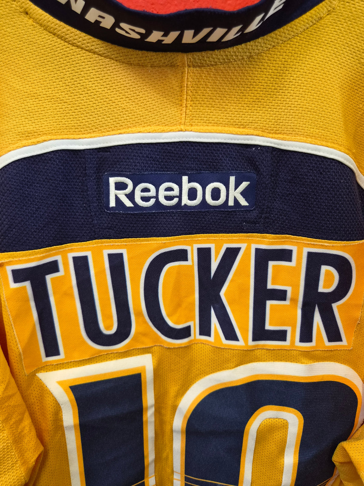 Reebok Nashville Predators NHL Ive Hockey Jersey, #10 Tucker, Yellow, Size Small