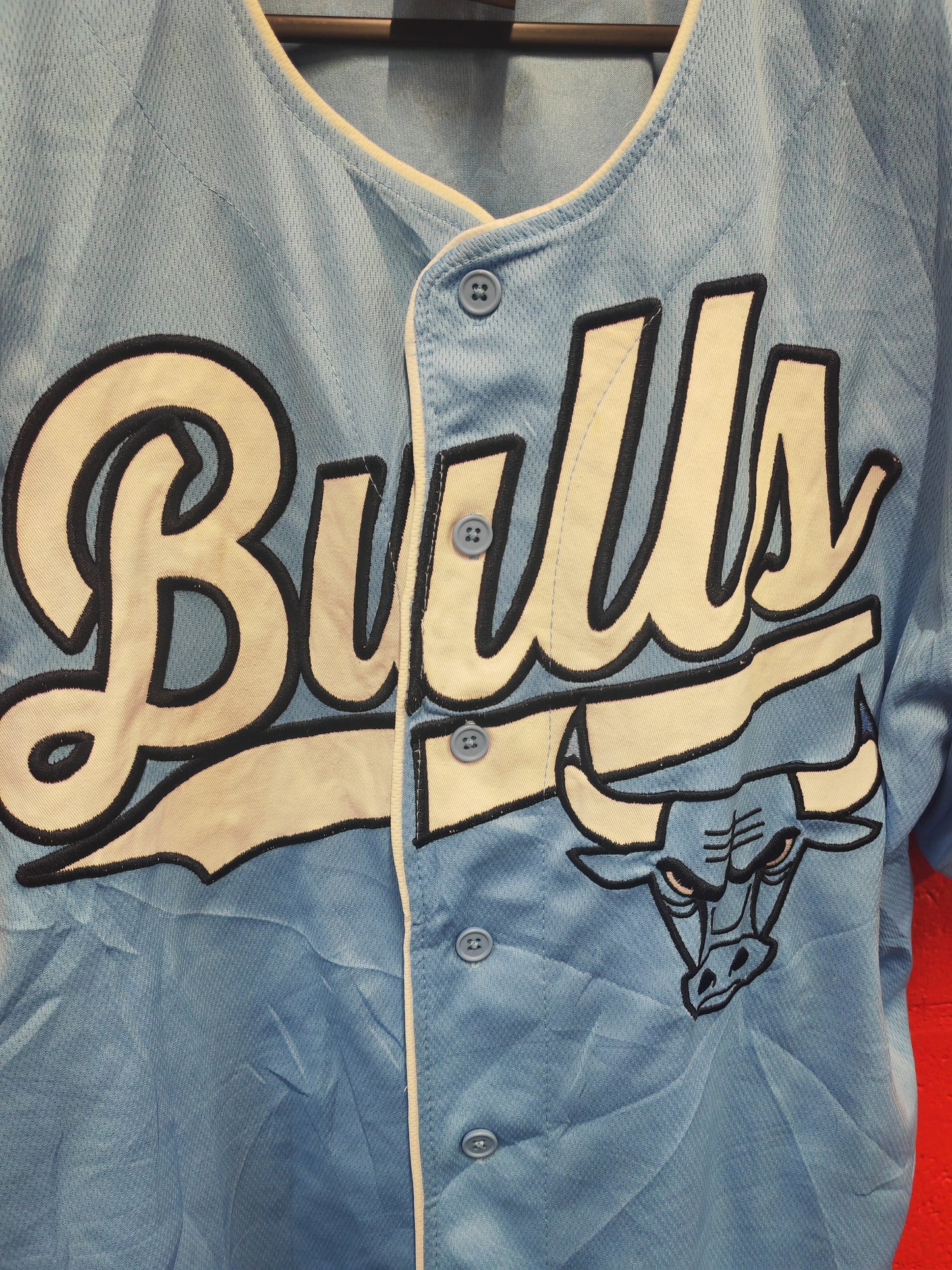 NBA Chicago Bulls Baseball Style T Shirt/Jersey, #66, Blue, Size Medium