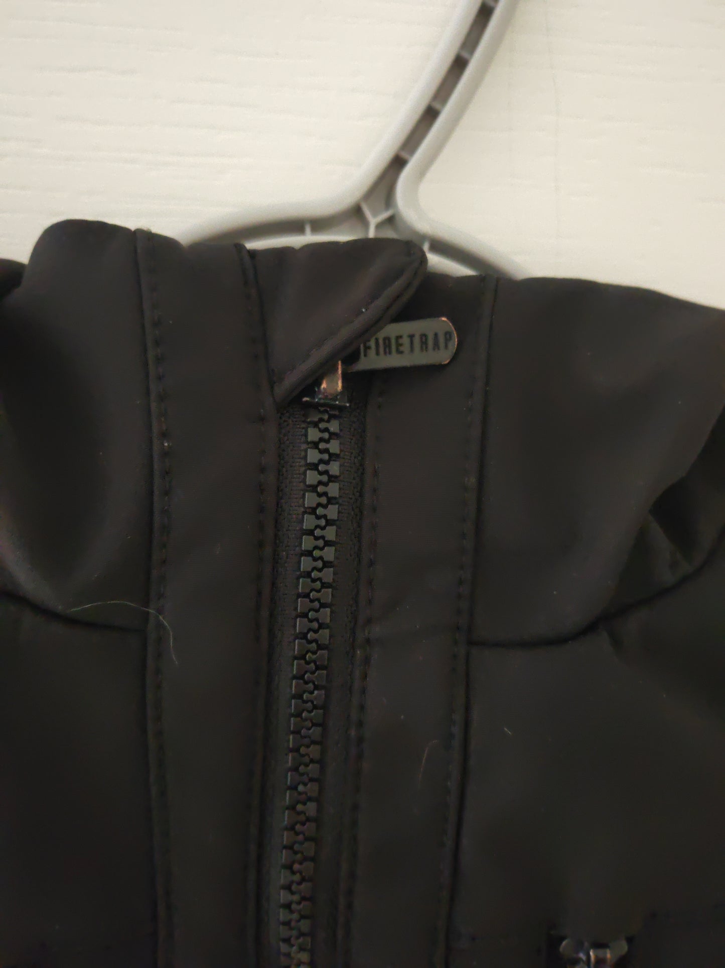 Youth Firetrap Full Zip, Hooded Jacket, Black, Size 5-6 Years