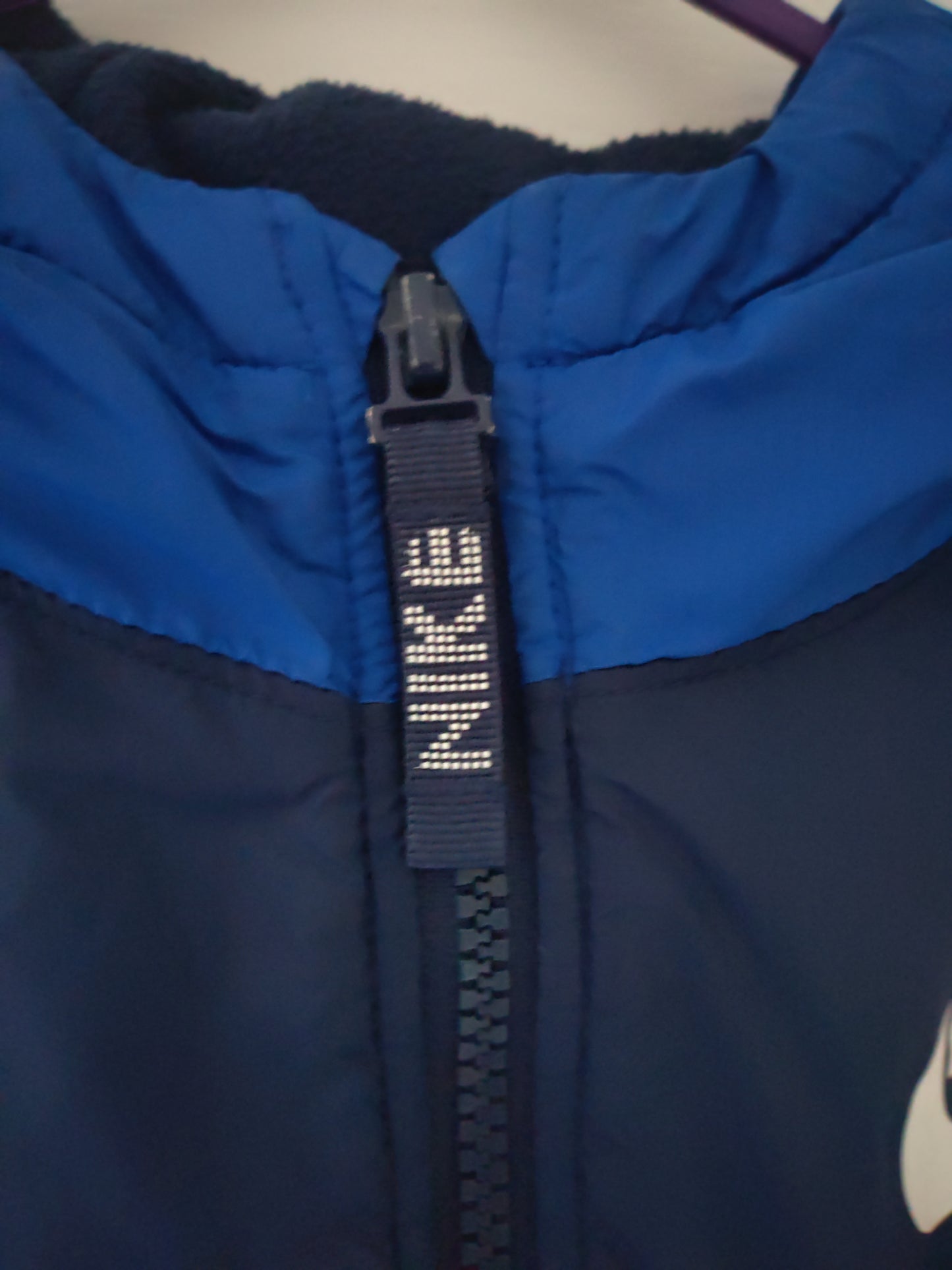 Youth Nike Full Zip Hooded Coat, Navy Blue, Size YL