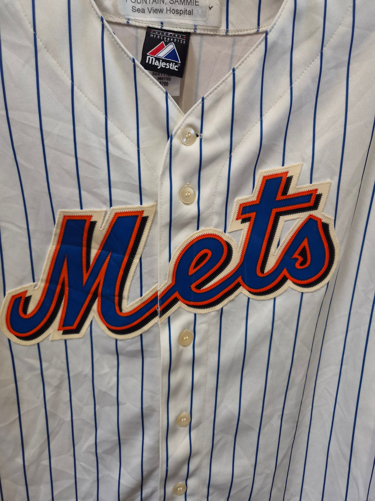Majestic New York Mets MLB Jersey, #44 Bay, White/Off White, Size Large
