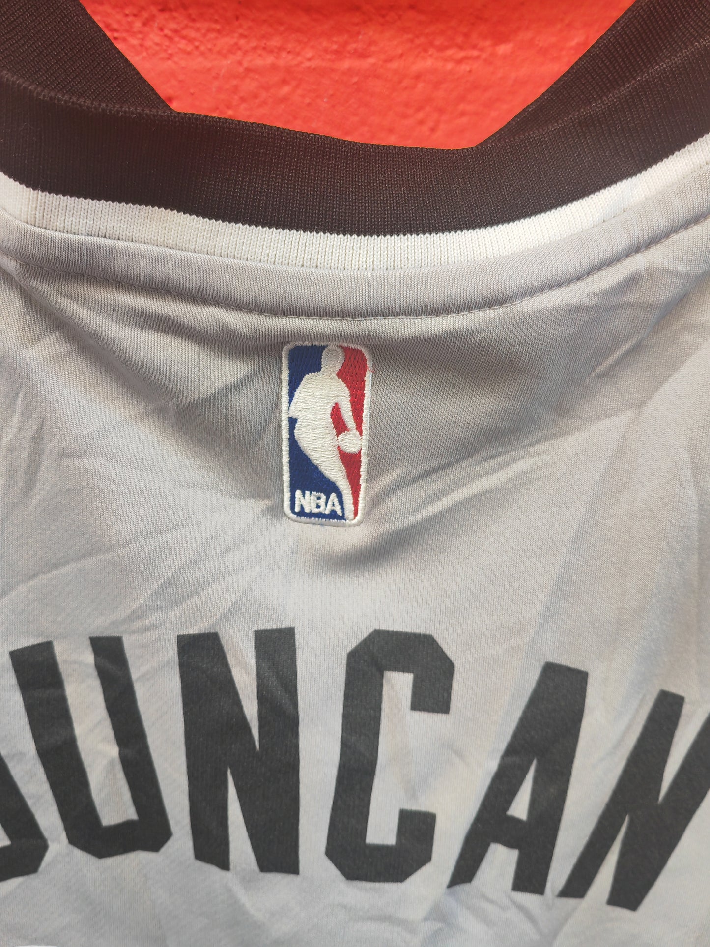 Adidas San Antonio Spurs NBA Jersey, #21 Duncan, Grey, Size XXL