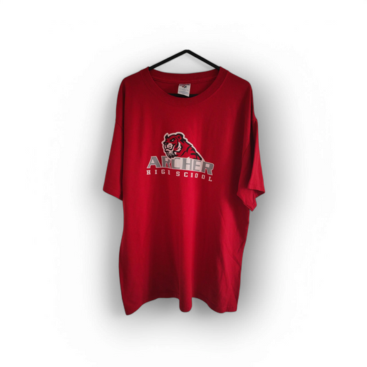 Jerzees Archer Tigers High School T Shirt, Red, Size Large