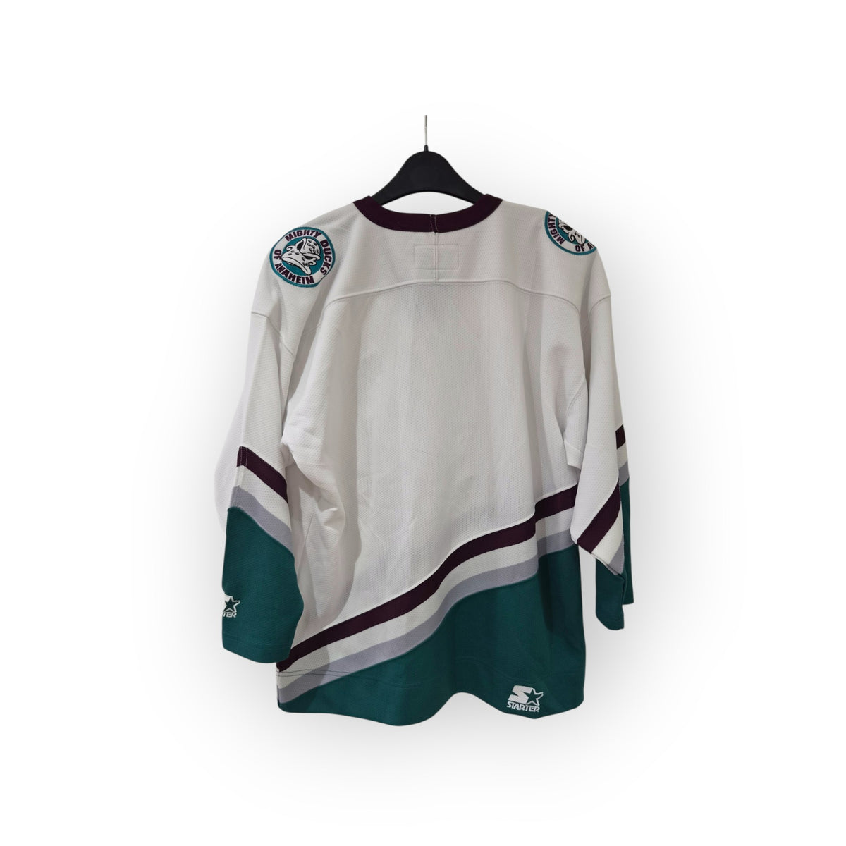 Youth Starter Mighty Ducks Of Anaheim NHL Hockey Jersey, White, Size YL/XL