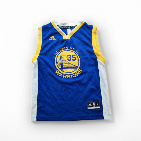 Youth Adidas Golden State Warriors NBA Jersey, #35 Durant, Blue, Size YM