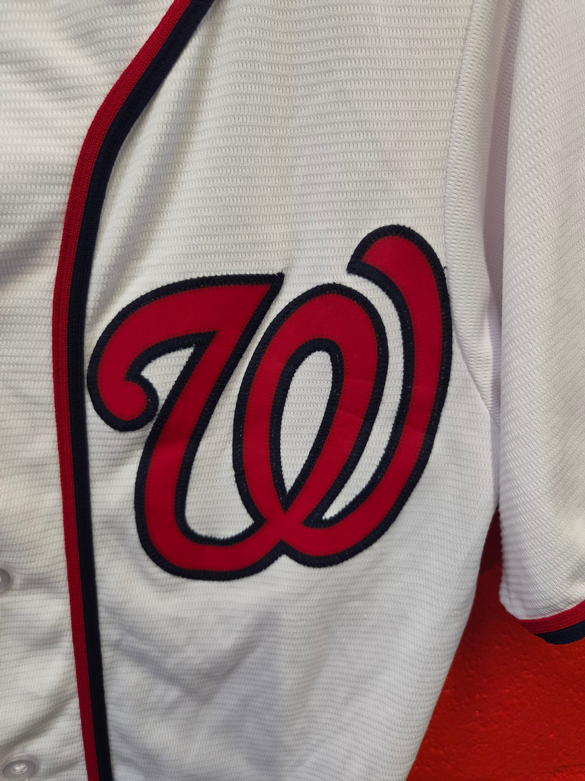 Majestic Washington Nationals MLB Baseball Jersey, #7 Turner, White, Size Small