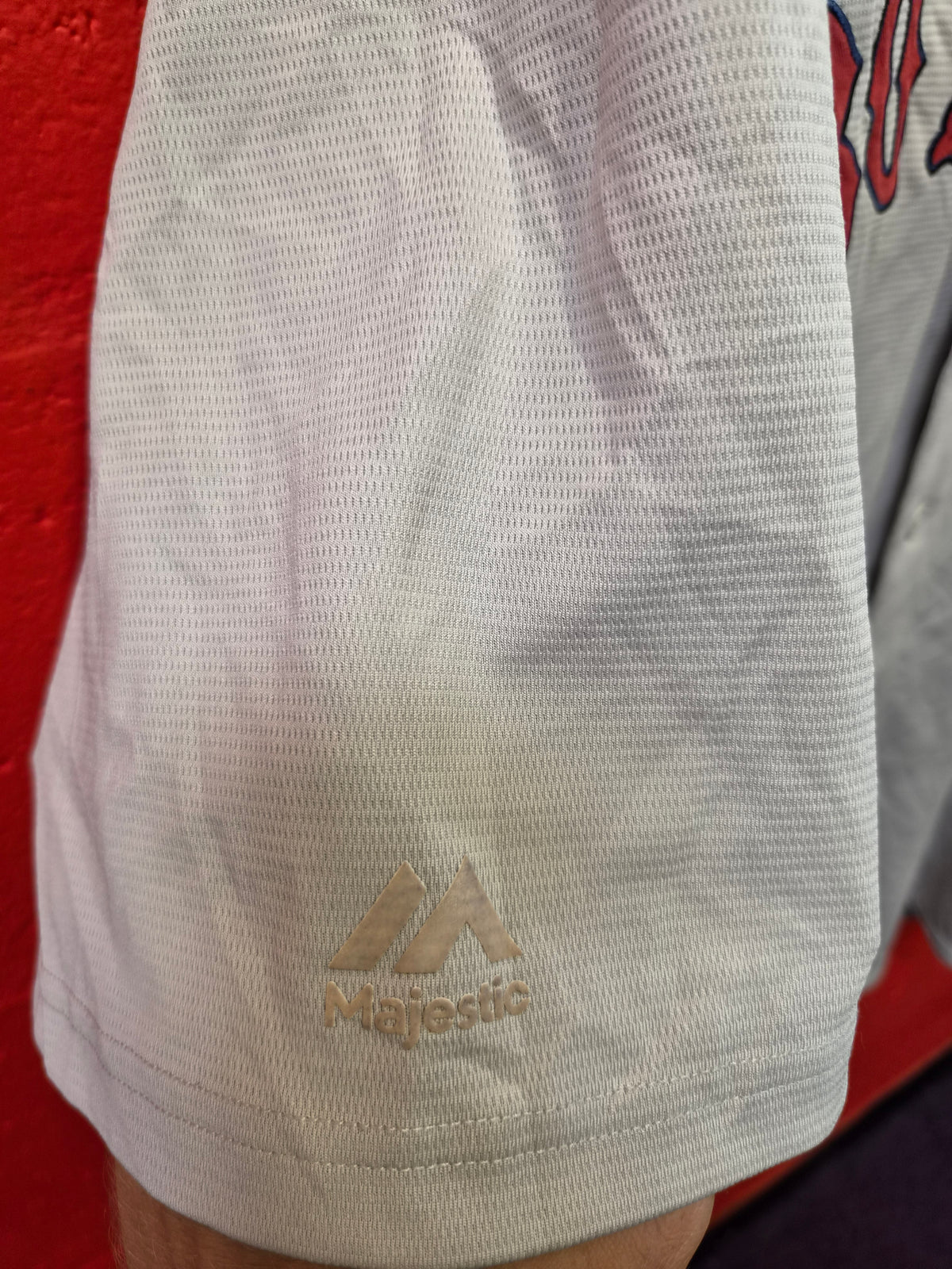 Majestic Boston Red Sox MLB Jersey, Grey, Size XXL