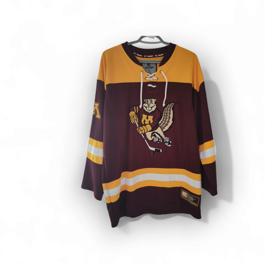 Colosseum Minnesota Golden Gophers NCAA Hockey Jersey, Burgundy, Size Medium